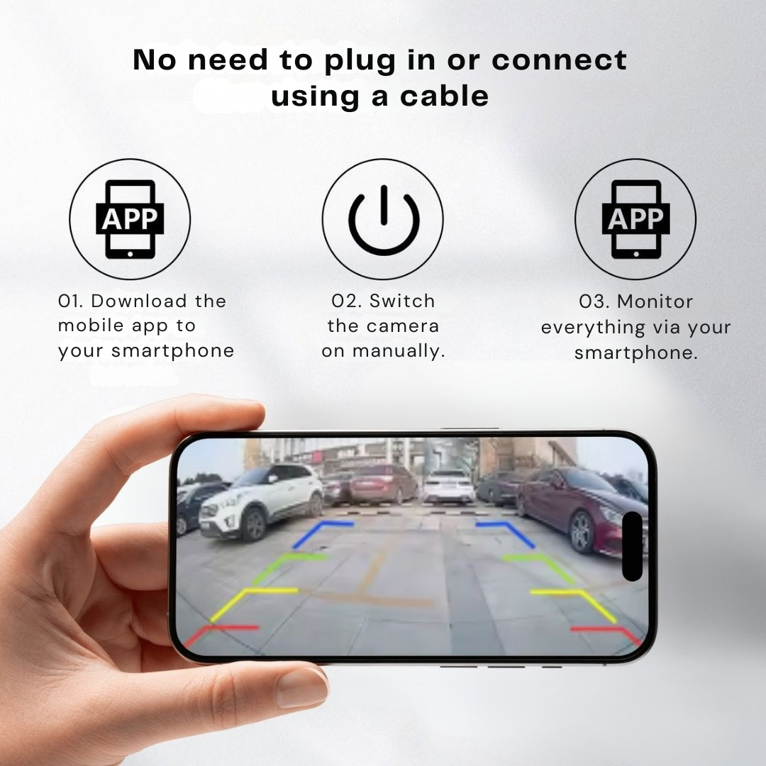 Kabellose Einrichtung der Rückfahrkamera per App in Detail