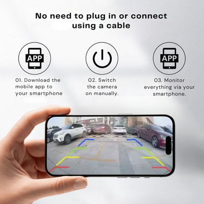 Kabellose Einrichtung der Rückfahrkamera per App in Detail