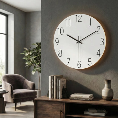 Runde, Moderne Wanduhr - LuminaraClock