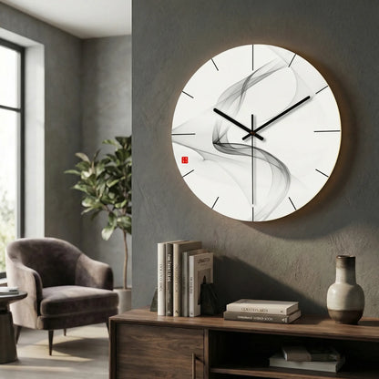 Runde, Moderne Wanduhr - LuminaraClock
