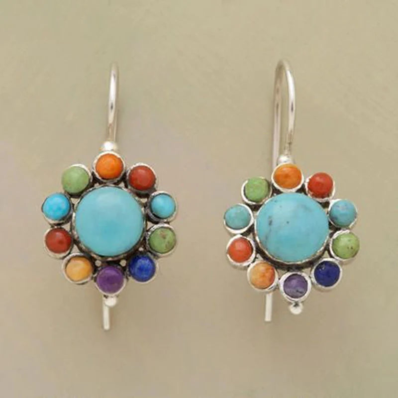 Runde Ohrringe Mit Details - TurquoiseBliss 