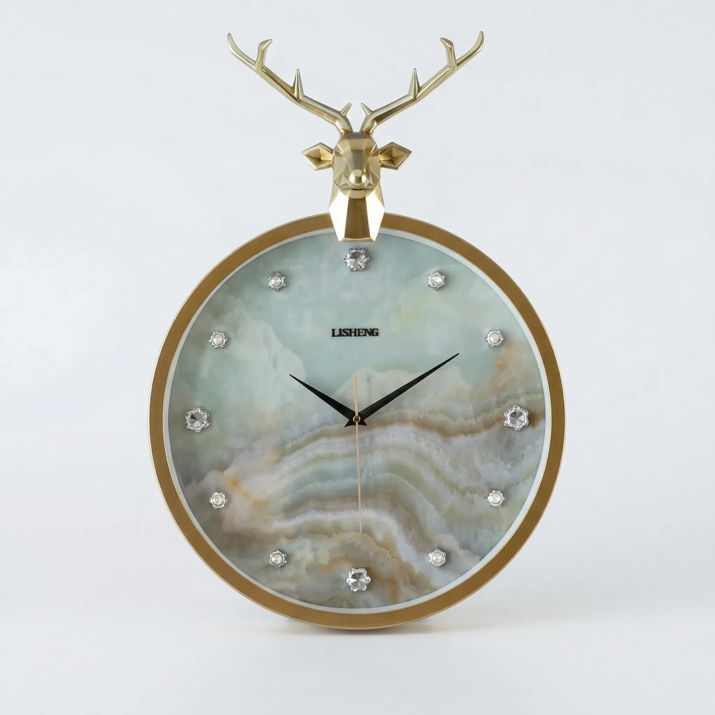 Runde Wanduhr Mit Hirschkopf-Detail - Auraldeer