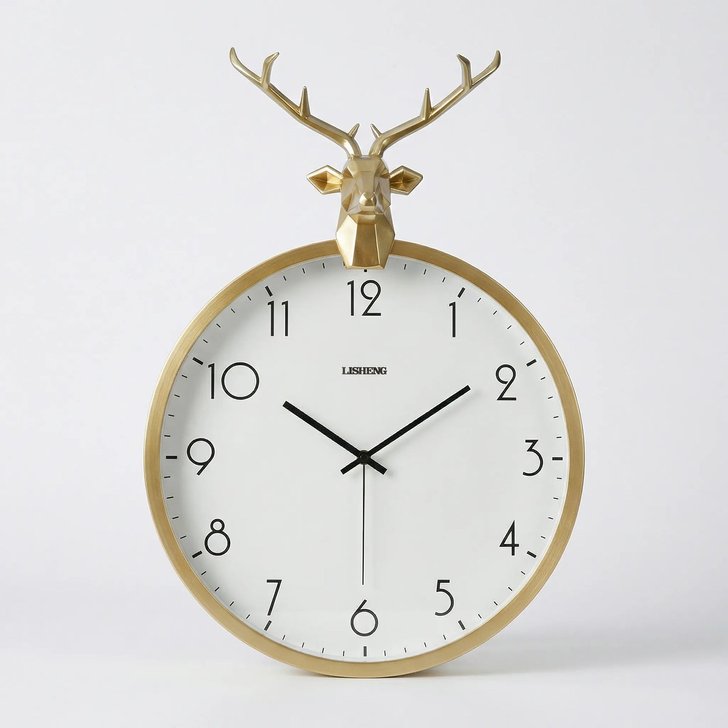 Runde Wanduhr Mit Hirschkopf-Detail - Auraldeer