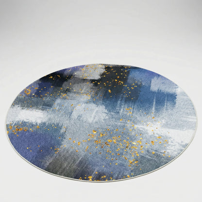 Runder Abstrakter Boho-Teppich - Auralune