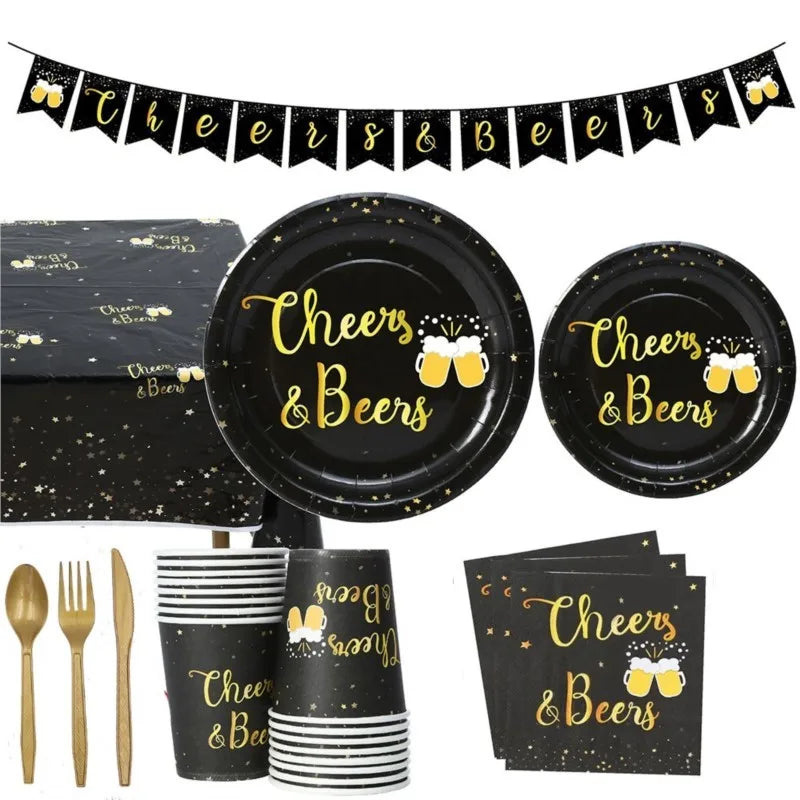 Einweg-Partygeschirr Set „Cheers & Beers“ (für 16 Gäste) – CheersSet Oktoberfest 2026
