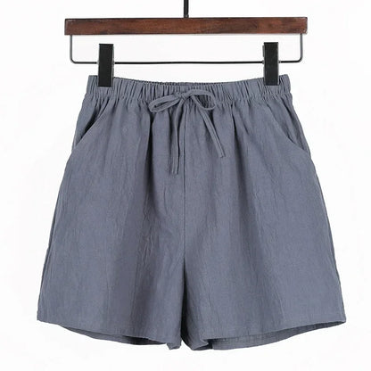 Luftige Damen Leinen-Shorts mit Hoher Taille und Sportlicher Passform – Fenja