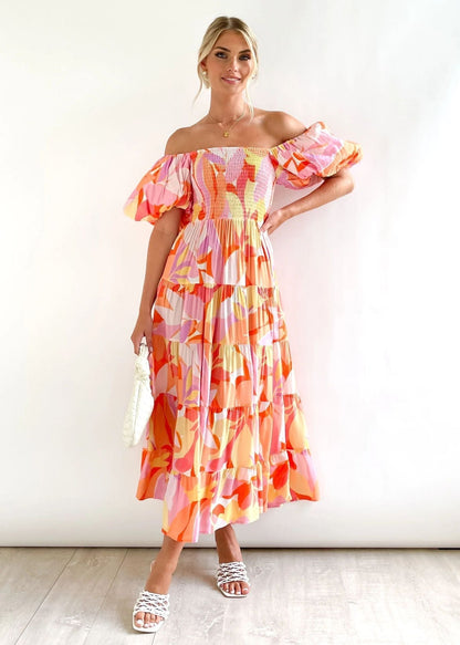 Off-Shoulder Midi-Kleid – Talia