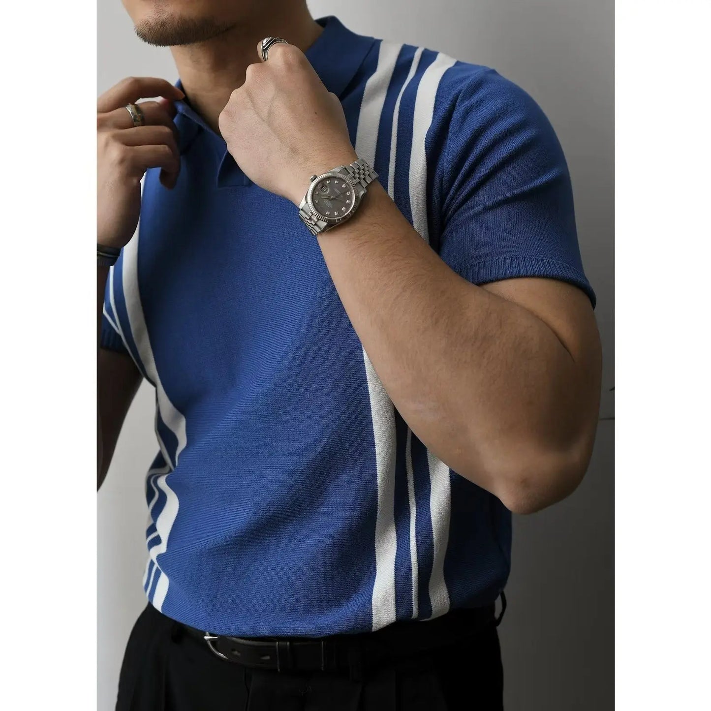 Slim Fit Herren-Poloshirt mit Reißverschluss – Fabrizio