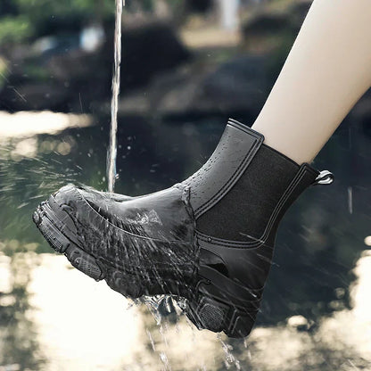 Damen Chelsea-Regenstiefel mit Chunky Platformsohle – Elara
