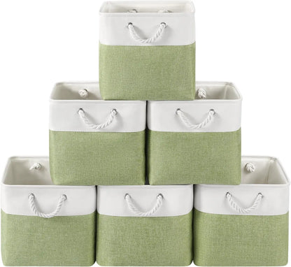 Set von 6 faltbaren Stoffwürfeln mit Seilgriffen – Nadir
