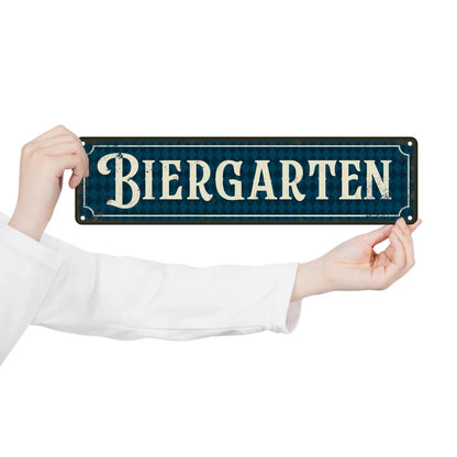 Vintage Metallschild – BiergartenTor Oktoberfest 2026