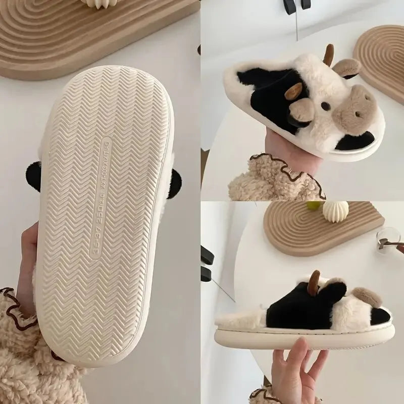 Plüsch-Hausschuhe im Kuhdesign – PlushCow