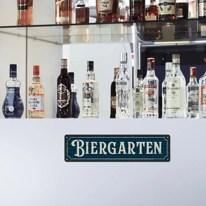 Vintage Metallschild – BiergartenTor Oktoberfest 2026