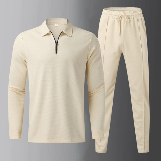 Premium Herren Herbst-Freizeit-Set mit Langarmshirt und Jogginghose – Elian