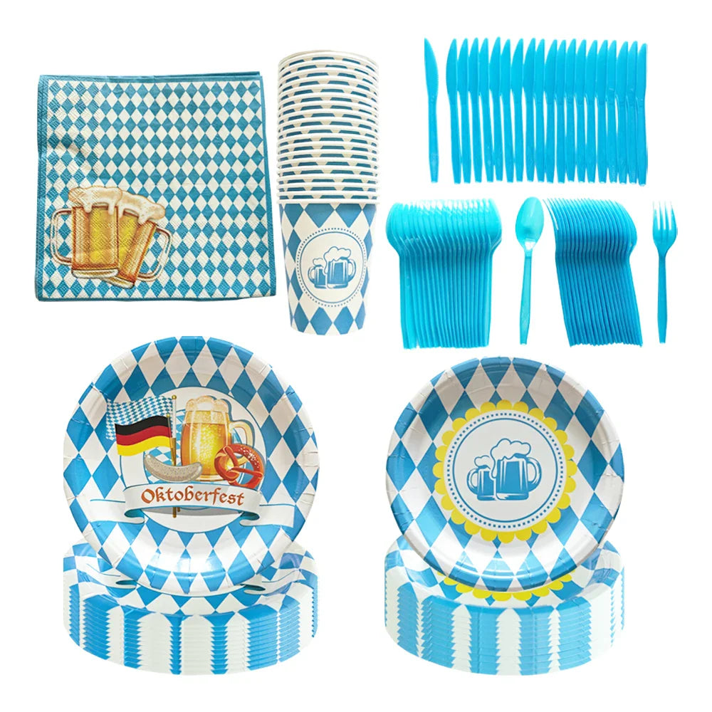 Einweg-Partygeschirr Set im Oktoberfest-Design – ProstPaket Oktoberfest 2026