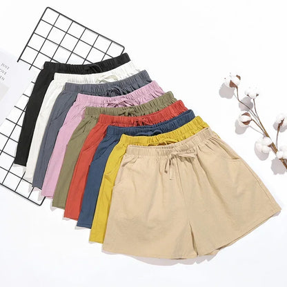 Luftige Damen Leinen-Shorts mit Hoher Taille und Sportlicher Passform – Fenja