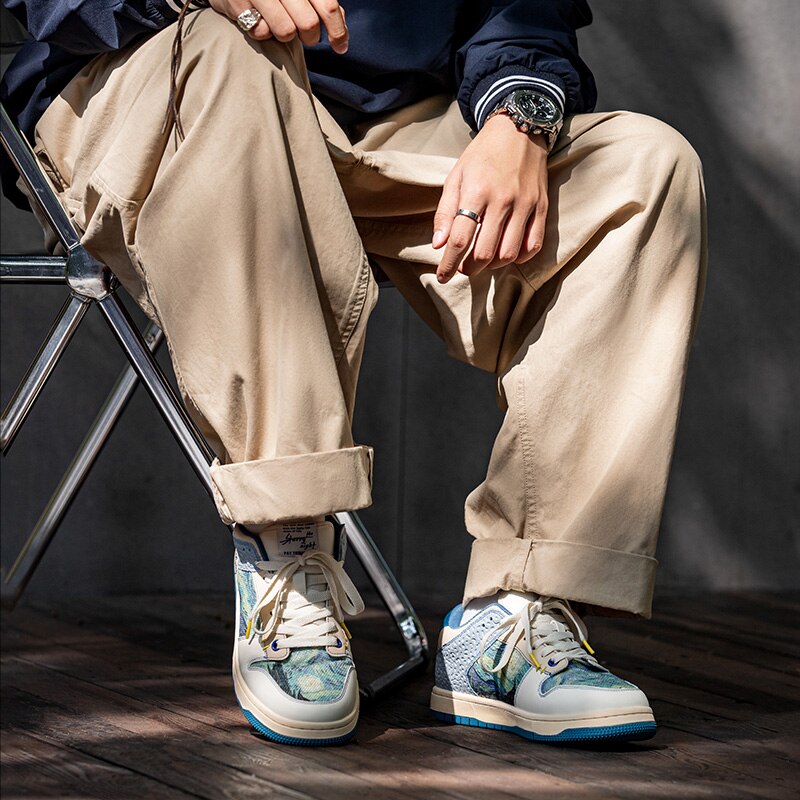 Künstlerische Unisex Sneakers mit Sternennacht-Design & Komfortsohle – Lior