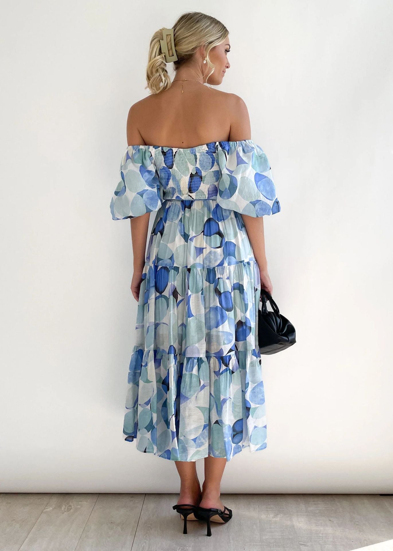 Off-Shoulder Midi-Kleid – Talia