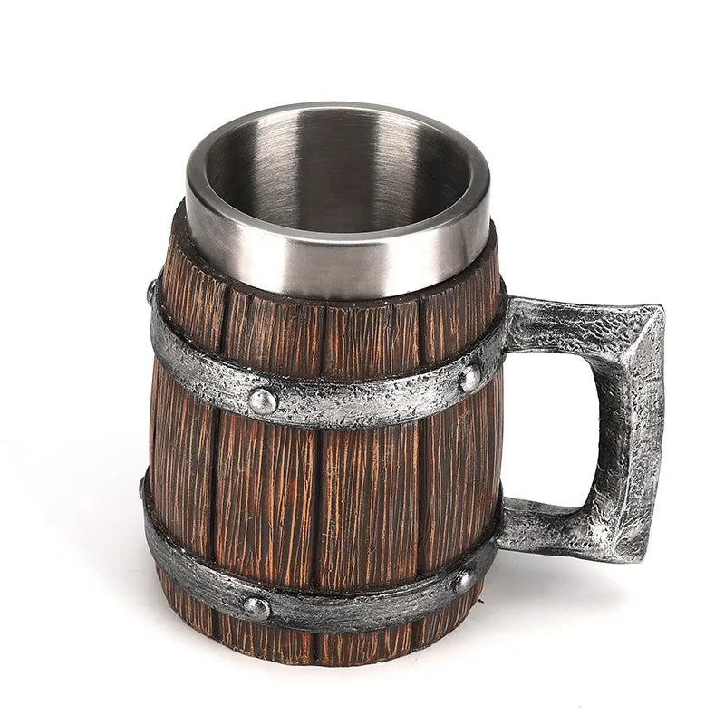 Hölzerner Bierkrug mit Edelstahleinsatz (600 ml) – EichenKrug Oktoberfest 2026