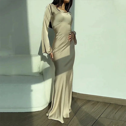 Charmantes Herbst-Langarmkleid - Nila