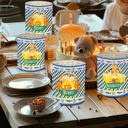 Tisch-Laternen Set im Oktoberfest-Design (12 Stück, 1+1 gratis) – LampenFreude Oktoberfest 2026