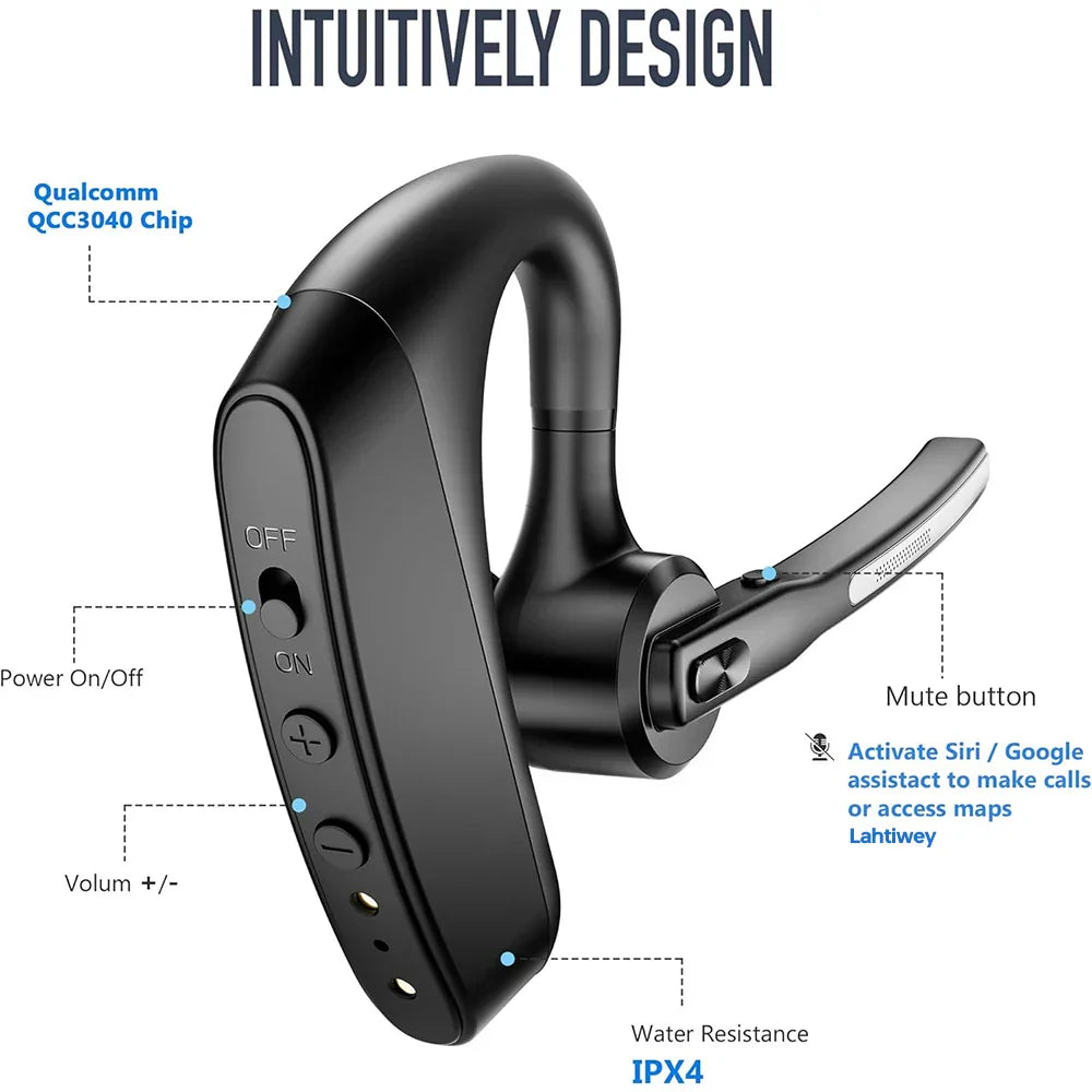 Geräuschunterdrückendes Bluetooth-Headset mit Dualmikrofonen – Orivo