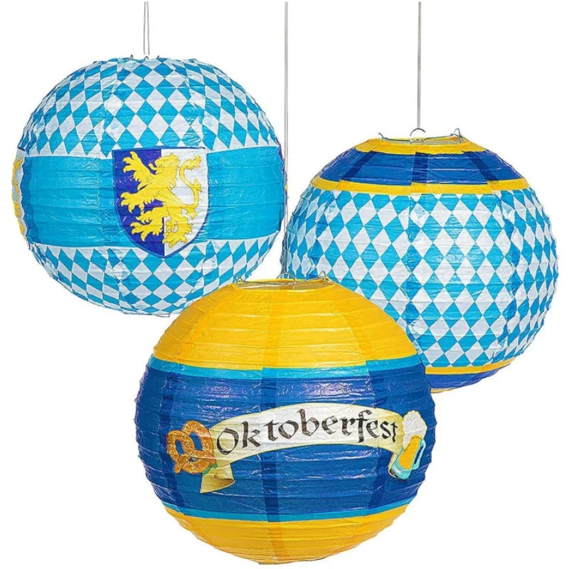 Papier-Lampionen Set im Oktoberfest-Design (3-teilig) – LichtFreude Oktoberfest 2026