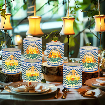 Tisch-Laternen Set im Oktoberfest-Design (12 Stück, 1+1 gratis) – LampenFreude Oktoberfest 2026