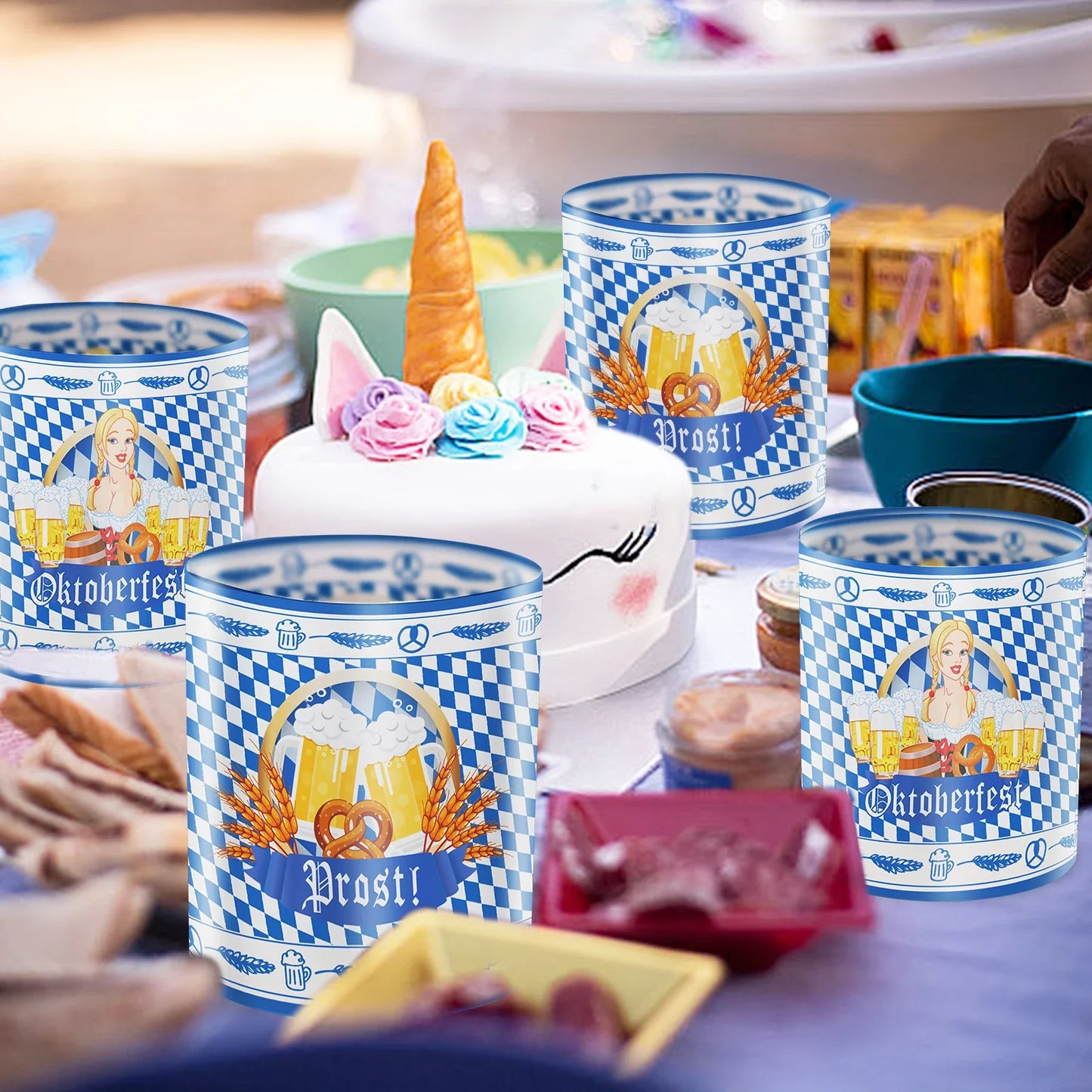 Tisch-Laternen Set im Oktoberfest-Design (12 Stück, 1+1 gratis) – LampenFreude Oktoberfest 2026