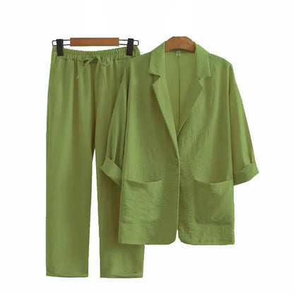 Herbstlich & Stylisch Zweiteiler mit Jäckchen und gerader Hose Damen – Sorella