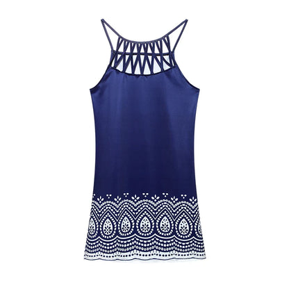 Trendiges Sommer-Tunikakleid mit Ethno-Print & Spaghettiträgern – Kiara