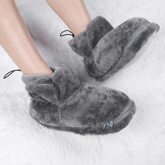 Elektrische USB-Pantoffeln mit Plüschfutter – WarmFeet