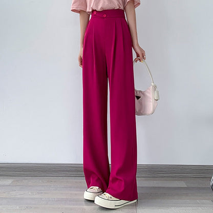 High-Waist Casual Damen Hose mit weitem Bein – Emilia Herbstedition