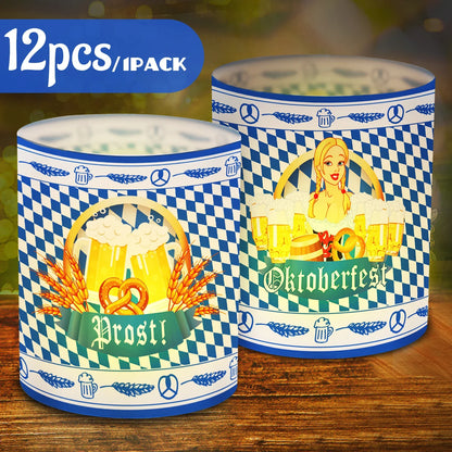 Tisch-Laternen Set im Oktoberfest-Design (12 Stück, 1+1 gratis) – LampenFreude Oktoberfest 2026