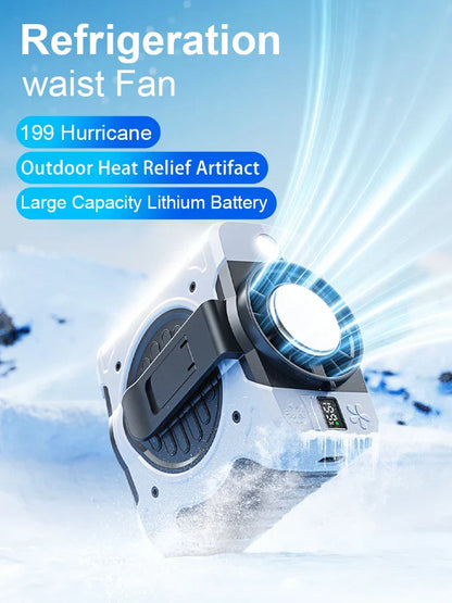 8000mAh Hüftclip Ventilator mit Kühlung und 199 Geschwindigkeitsstufen – ChillMate