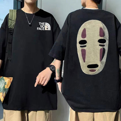 Unisex Geen Gezicht Bedrukt T-shirt