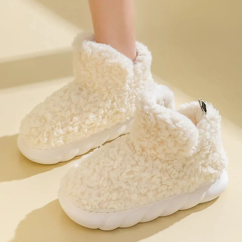 Warme Damen Hausschuhe aus Baumwolle & Plüsch – CozySteps