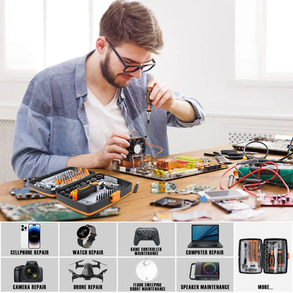 68-in-1 Ratschraubendreher Set mit Magnetbits & Verlängerungsstange – FortiDrive