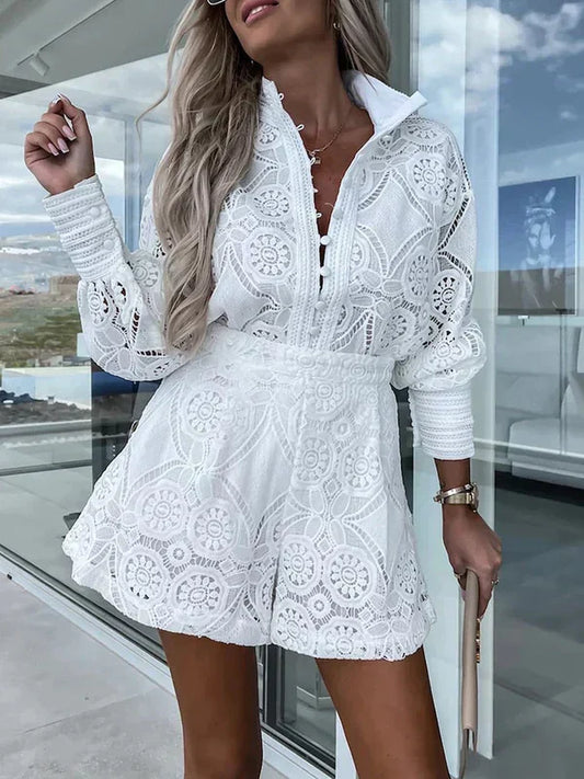 Zweiteiliges Spitzen-Set Damen für den Sommer – Mira