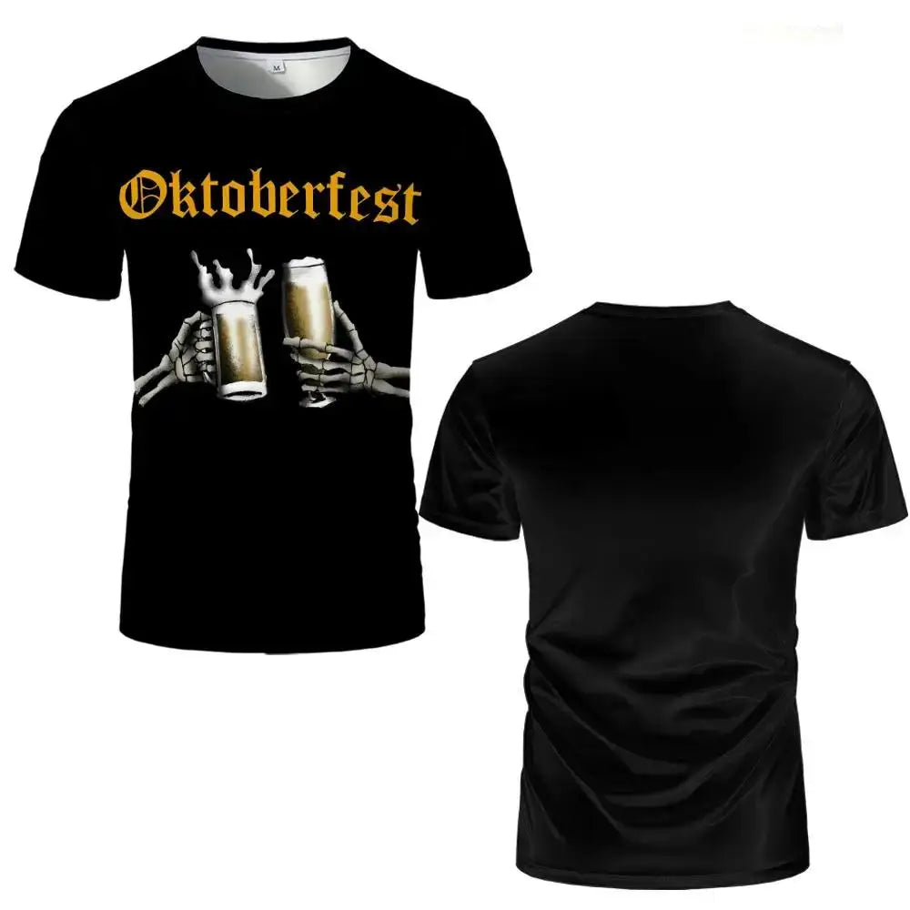T-Shirt mit Skelett-Motiv – ProstGeist Oktoberfest 2026