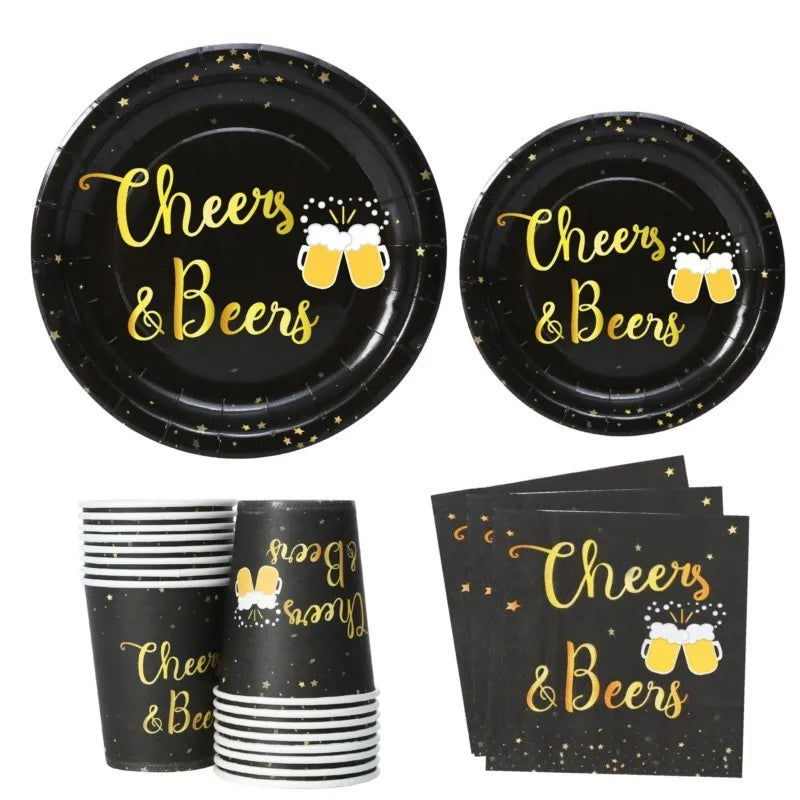 Einweg-Partygeschirr Set „Cheers & Beers“ (für 16 Gäste) – CheersSet Oktoberfest 2026