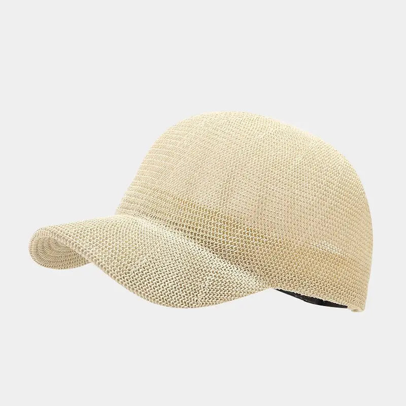 Trendiger geflochtener Sonnenhut mit breiter Krempe - SunWeave Style