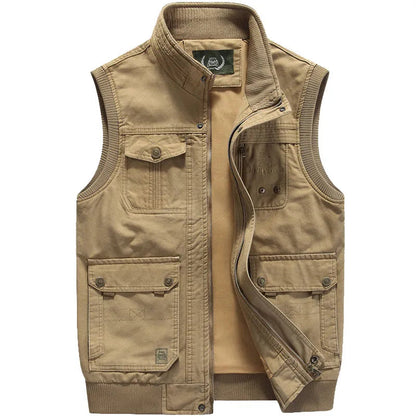Herbstliche Vintage Outdoor-Weste mit Praktischen Taschen für Herren – Elias