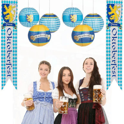 Papier-Lampionen Set im Oktoberfest-Design (3-teilig) – LichtFreude Oktoberfest 2026