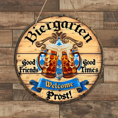 Metallisches Wandschild „Biergarten Prost“ – ProstSchild Oktoberfest 2026