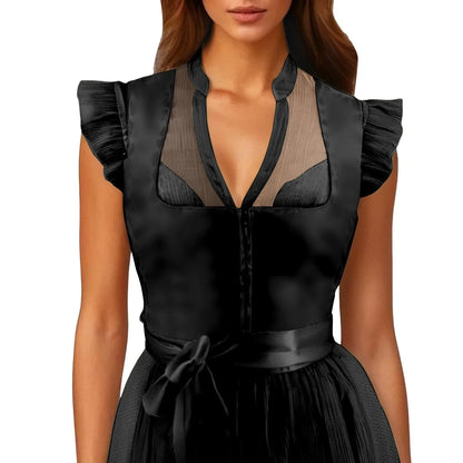 Dirndl Bluse mit Volantärmeln – Leni Oktoberfest 2026