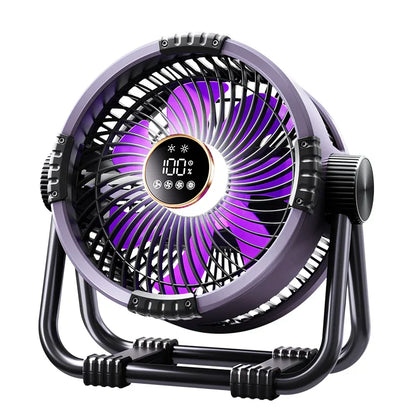 Campingventilator mit 20000mAh Akku, LED-Licht & Fernbedienung – WindMate