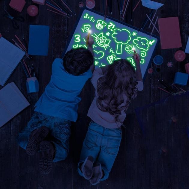 Leuchttafel zum Zeichnen ohne Farbe für Kinder – Wiederverwendbar & magisch