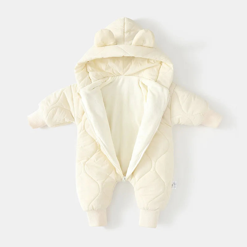 Kapuzen-Winteroverall mit Bärenmotiv für Babys – Kuschelig & Winterwarm