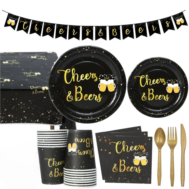 Einweg-Partygeschirr Set „Cheers & Beers“ (für 16 Gäste) – CheersSet Oktoberfest 2026